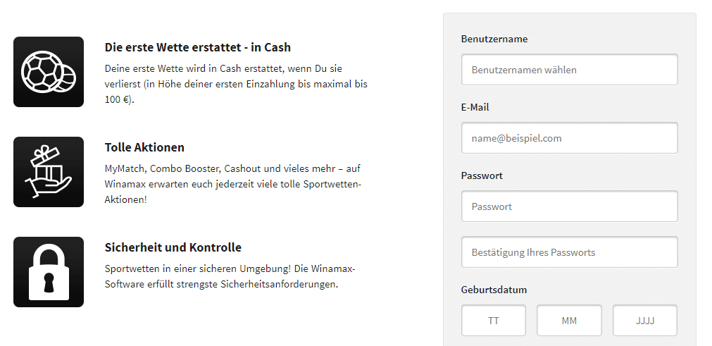 Wie registriere ich mich mit einem Winamax Gutscheincode?